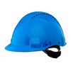 Hard Hat, Uvicator, Ratchet, Ventilated, Plastic Sweatband, Blue, G3000NUV-BB, 20 ea/Case